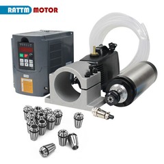 『USA』2200W 2.2KW 110V Water Cooled CNC Spindle Motor& Inverter&Clamp&Pump&Collet