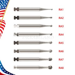8 Types Dental Round Carbide Bur for Slow Speed Latch Type RA 1# – 8# Burs USA