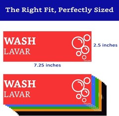 Wash Rinse Sanitize Stickers Great for Restaurants Commercial Kitchens 3 Sink