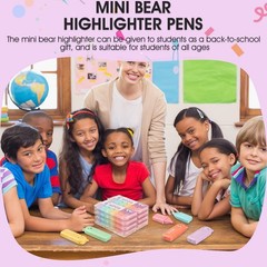 60 Pcs Cute Mini Bear Highlighter Pens Kawaii Highlighter Set Back to School …