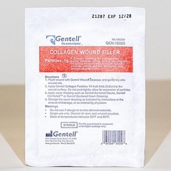 5: Five Gentell Collagen Wound Filler Particles 1g Dressing Burn Care Exp.2029