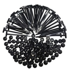 100PCS Nylon Cable Tie Buckle Self Locking Car Body Fastener Clips