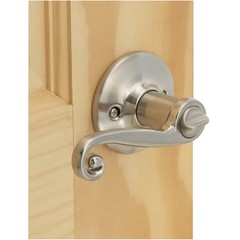 Steel Pro Brushed Nickel Scroll Privacy Door Lever L6X201B Steel Pro L6X201B