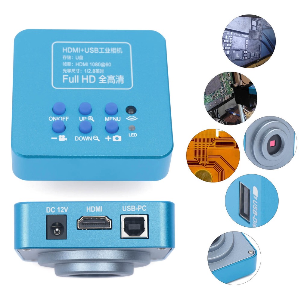 HD 1080p HDMI Industrial Camera C/CS Mount USB 1920 × 1080 60FPS Blue