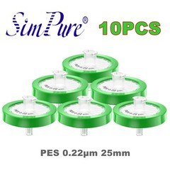 Simpure 10x HPLC PES Membrane Syringe Filters Non-sterile 25mm 0.2μm Hydophilic