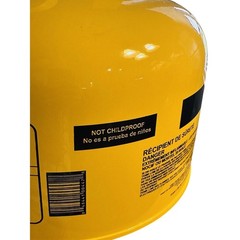 Type I Safety Can Diesel 2.5 Gallon Yellow Steel Flame Arrester OSHA NFPA UL