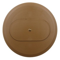 CARLON E97DSC NON-METALLIC DUPLEX OUTLET FLOOR BOX COVER, 5″ ROUND, CARMEL/BRONZ