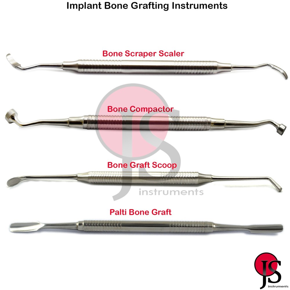Bone Graft Carrier Packer Compactor Scoop Scraper Implant Grafting Dental Tools