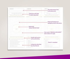 Premium Blank Check Stock – 8.5×11″, 500 Sheets, Red-Blue Prismatic
