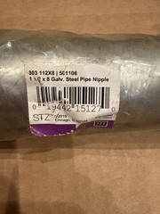 STZ Galvanized Steel Pipe Nipple – New