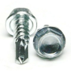 1/4″ Self Drilling Screws – Zinc Plated Steel Hex Washer Head – Select Size