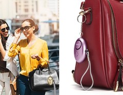 Personal Alarm for Women 140DB Emergency Self-Defense Security Gold & Purple