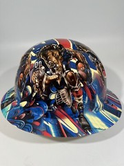 New Full Brim Hard Hat Custom Hydro Dipped BUFFALO BILLS
