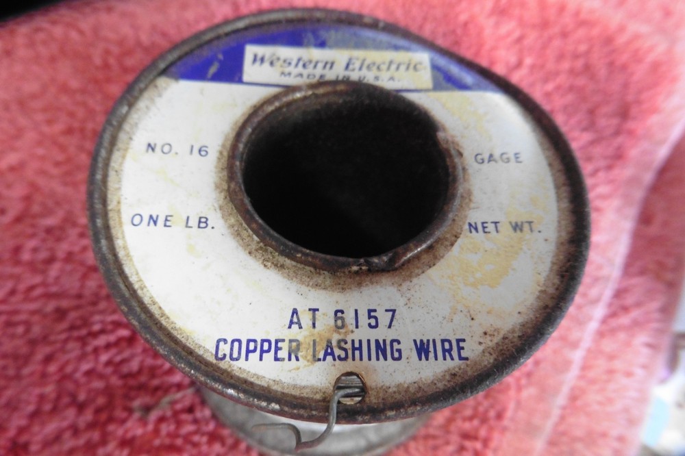 Western Electric Vintage Copper Lashing Wire AT 6157 16 1 lb TP625Y solder