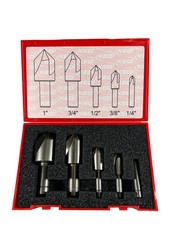 KEO 917-000-011 1/4″ to 1″ Dia 82° Angle 3 Flute 5-Piece Cobalt Countersink Set