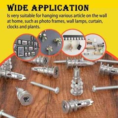 100PCS Zinc Self-Drilling Drywall Anchors, 50 Heavy Duty Hollow Metal Wall…