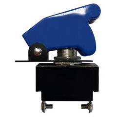Heavy Duty On Off Metal Toggle Switch 25A 12V & Blue Switch Flip Up Cover