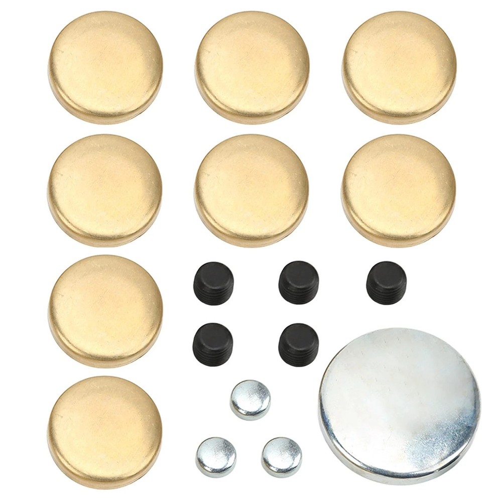 Brass Engine Freeze Plug Kit for Chevy Small Block 283 305 327 350 1957-1997