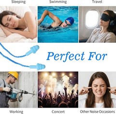 6 Pairs Ear Plugs for Sleeping, Soft Reusable Silicone Earplugs for Swimming & N