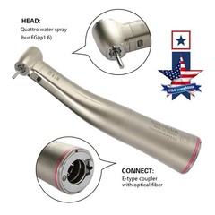 Standard Head Dental 1:5 Increasing Fiber Optic LED Contra Angle Handpiece UPS