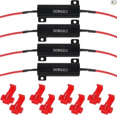 4Pcs 50W 6 Ohm LED Load Resistors to Fix Fast Blink & Error Code for Turn Signal