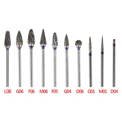 10 Pcs Dental Lab Tungsten Steel Carbide Burs Polishing Bur Drills HP 2.35mm