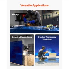 Uimoso 6 x 8 FT Flame-Resistant Vinyl Welding Curtain with Frame