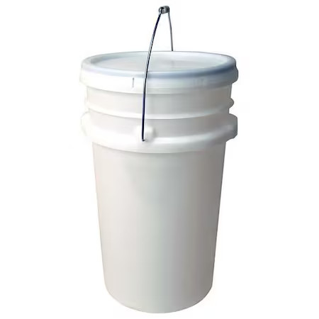 Pail, Open Head, Round, 7 Gal, Pe, Natural, Gn2170-Cdl