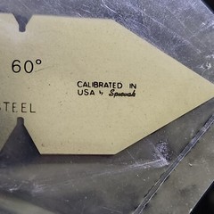 QTY of 1ea. L.A.Spievak Corp “Fish-Tail” 60º Thread Center Gage – new