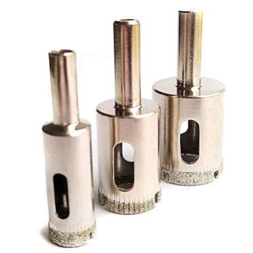 Drilax Diamond Drill Bit Set 1/2 (0.5) 3/4 (0.75) 1 inch Tile Hole Saw Kit Ceram