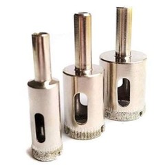 Drilax Diamond Drill Bit Set 1/2 (0.5) 3/4 (0.75) 1 inch Tile Hole Saw Kit Ceram