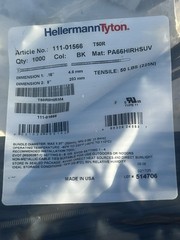 Hellermann tyton 111-01566 8″ cable zip ties (Black) bag of (1000) USA MADE