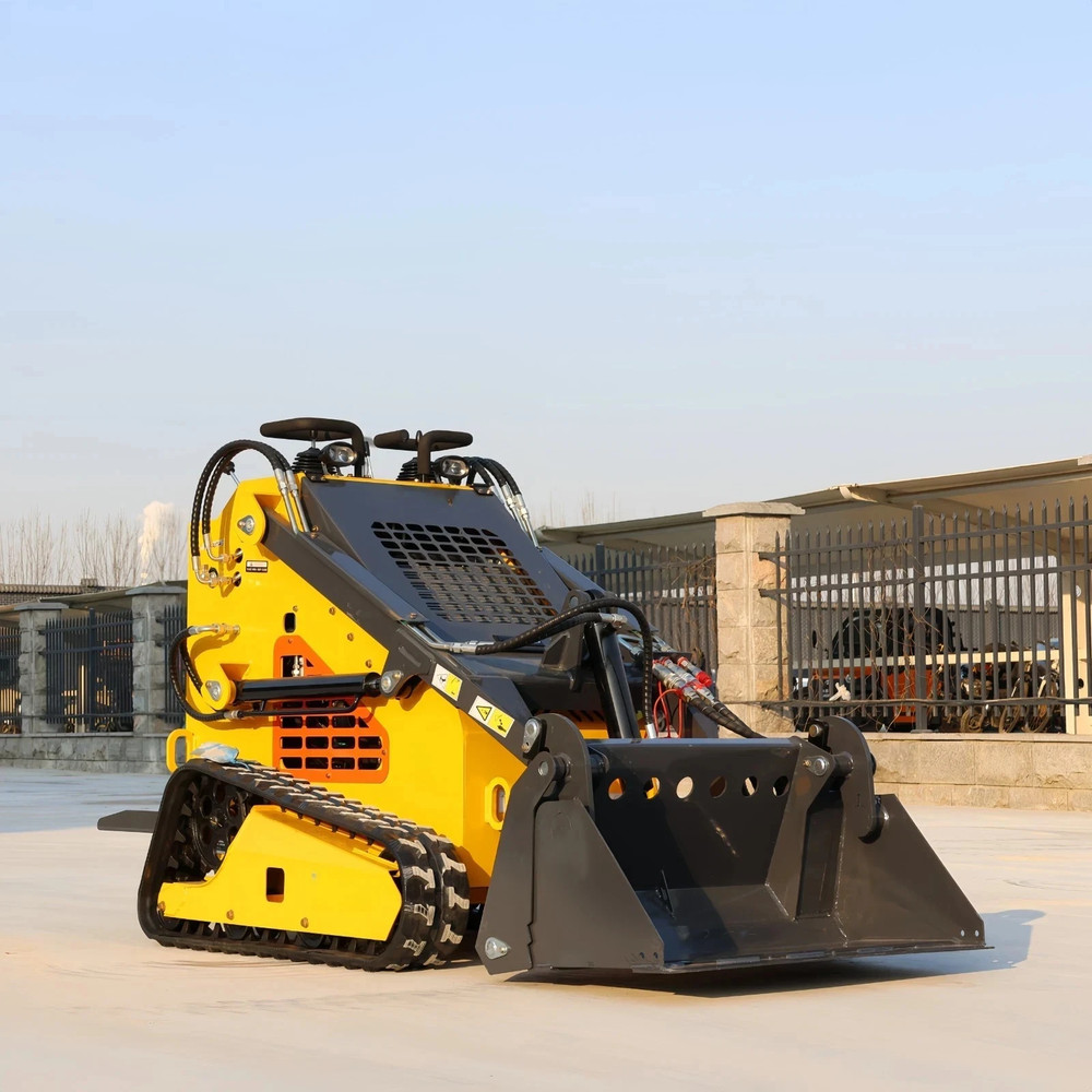 Mini Skid Steer Loader 24HP 4-in-1 Bucket 3-Stage Pump Hydraulic System Upgraded