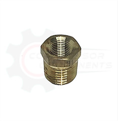 1/4″ MNPT x 1/8″ FNPT Brass Reducer Bushing Adapter / Pipe Reducer Hex Fitting