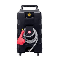 Portable Gas Can 15 Gallon Fuel Caddy Storage Tank with Transfer Nozzle Black
