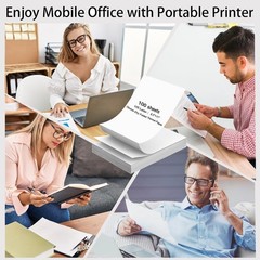Thermal Paper 8.5 x 11 Inch for Portable Printers, 100PCS US Letter Size