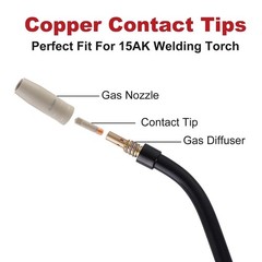 Welding Knight Mig Welding Tips with Non-stick Coating, Ceramic Welding Nozzle R