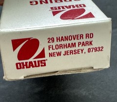 Vintage Ohaus Spring Scale 8008 In Box USA Made Grams Newtons Dental Lab Hook