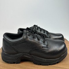 New Womens Carolina CA9537 Black Leather Oxford Composite Toe Shoes Sz 9 M