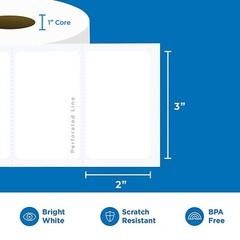 750 Labels Per Roll 3″ x 2″ Direct Thermal Labels for Zebra Rollo Printer