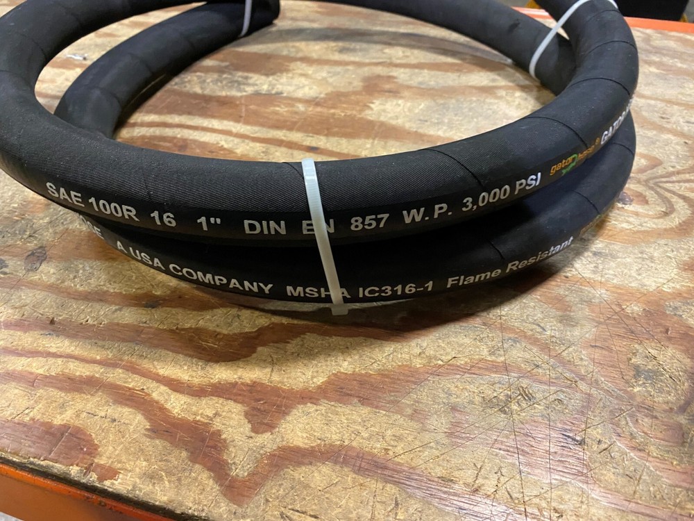 1″ R16 hydraulic Hose 25 ft. 3,000 PSI 2 wire Hose OD 1.415
