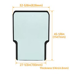 Clear Front Windshield Door Glass For Takeuchi TL8/TL10/TL12/TL130/TL150/TL230