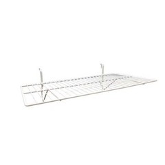 Only Hangers White Wire Slatwall / Gridwall Shelf 24″L x 12″D