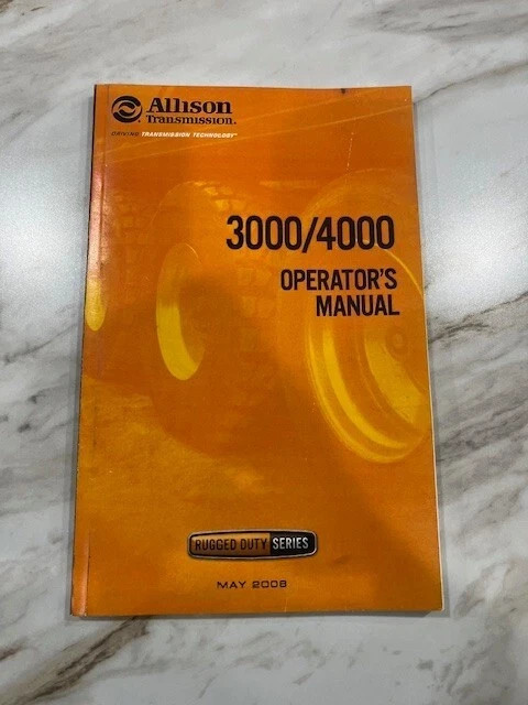 Allison Transmission 3000/4000 Operator’s Manual