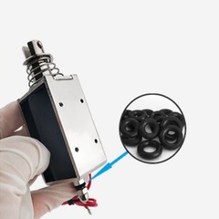 12V/24V Solenoid Electromagnet, Push-Pull Actuator, Adjustable Stroke 5-20mm