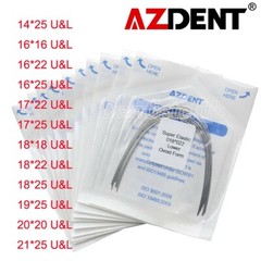 Dental Orthodontic Super Elastic Niti Rectangular Arch Wire Ovoid/Nature Form