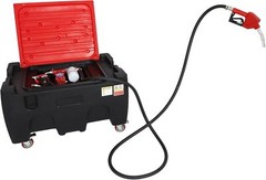 Portable Gasoline Diesel Fuel Tank with 12V Electric Fuel Pump 40 Gallon Black