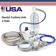 Portable Dental Turbine Unit+3Way Syringe/Dental LED High Speed Handpiece 2Holes