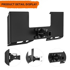 3/8″ Thick Skid Steer Mount Plate W/2″ Detachable Trailer Hitch Receiver Attach