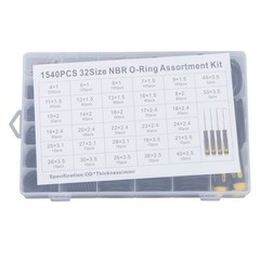 32 Size 1540 Pcs Rubber O-Ring Assortment Kit with Pick & Hook Set OD:4-50mm